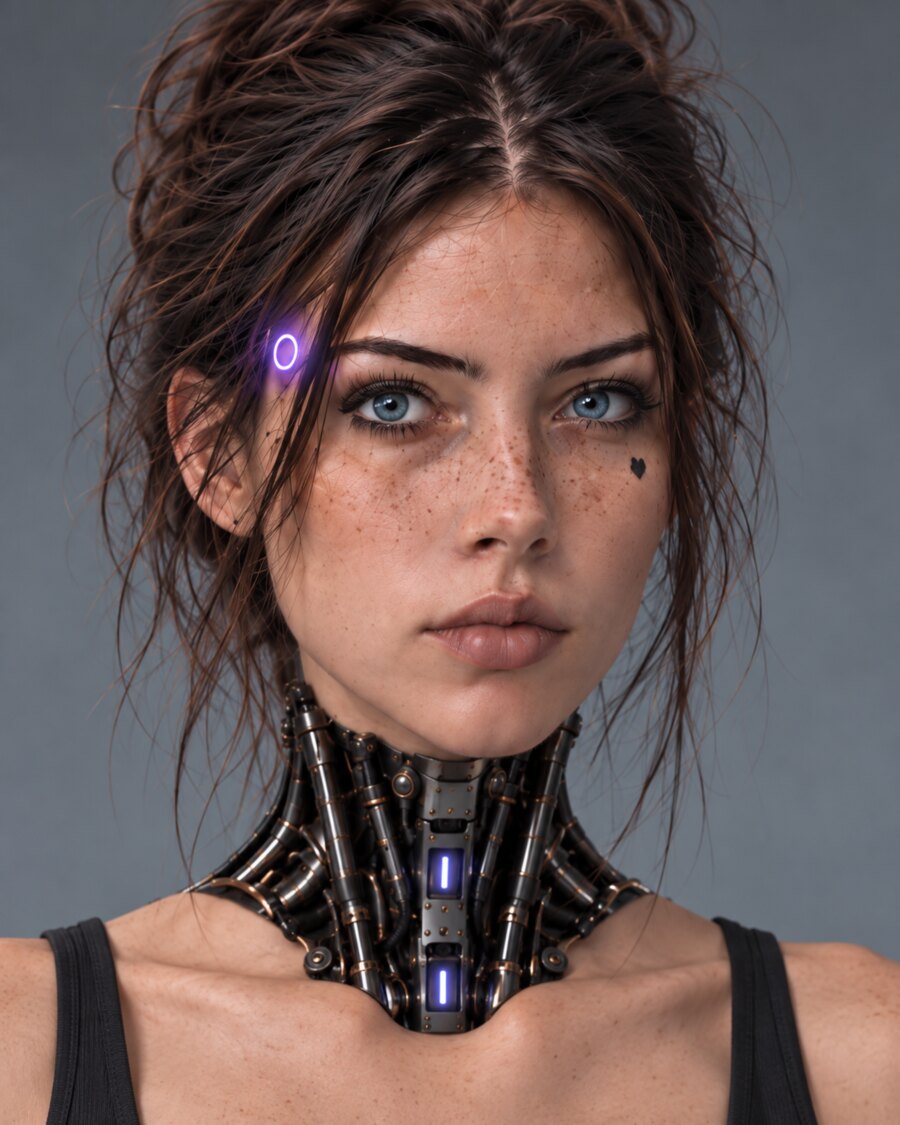 Mira, the fictional android character from The One Who Remembers